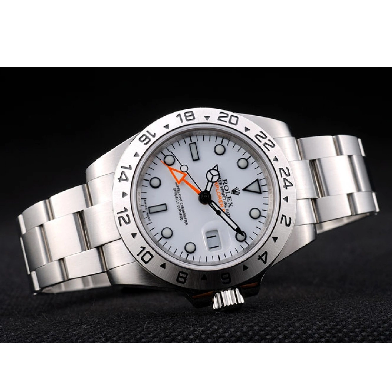 Good copy rolex watches Watch Dial Bezel Steel Rolex White Stainless Explorer 0716